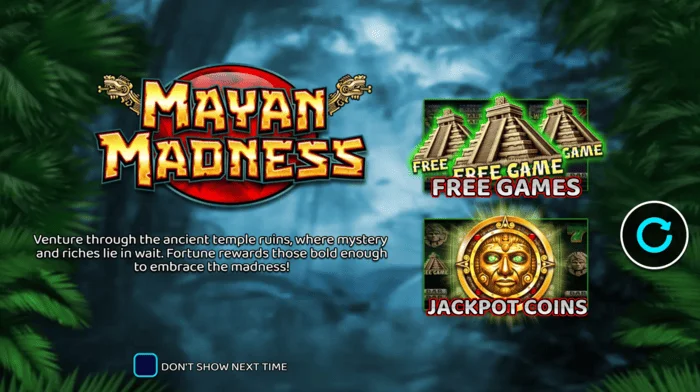 Mayan Madness - príomh-roghchlár le téama Maya